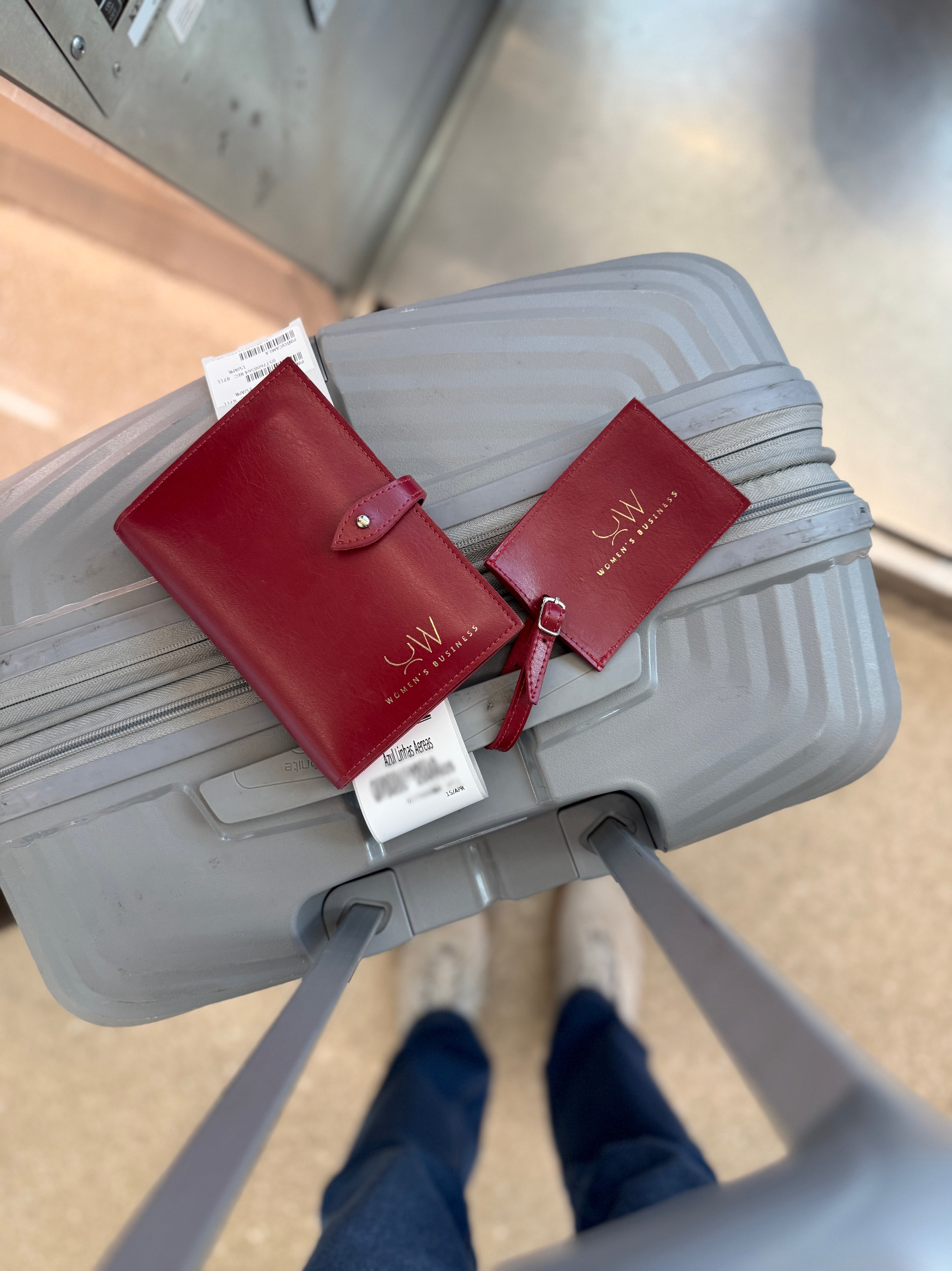 Porta-passaporte e tag de bagagem Women's Business